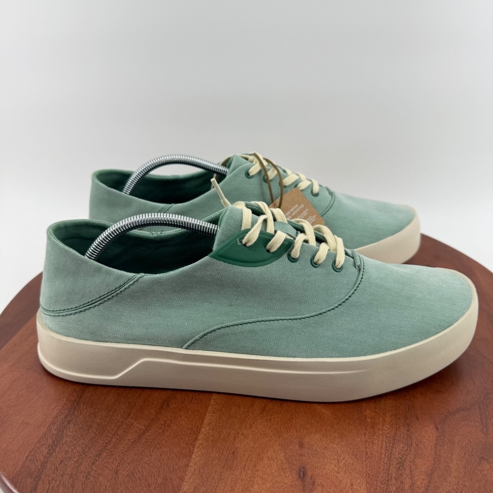 OluKai Tradewind Canvas Sneaker Bamboo Green Drop-In Heel 10533-8Z8Z Men 12